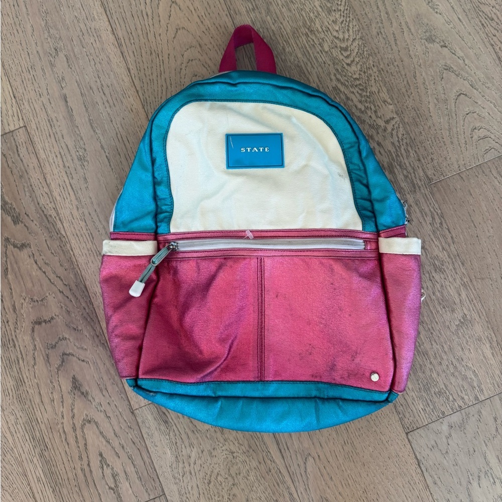 STATE Kane Kids Unisex Metallic Color Blocked Backpack